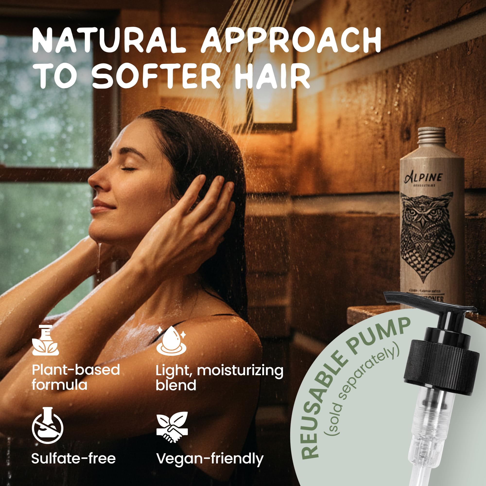 Acondicionador Alpine Provisions con aceite de girasol y aloe vera para hidratación