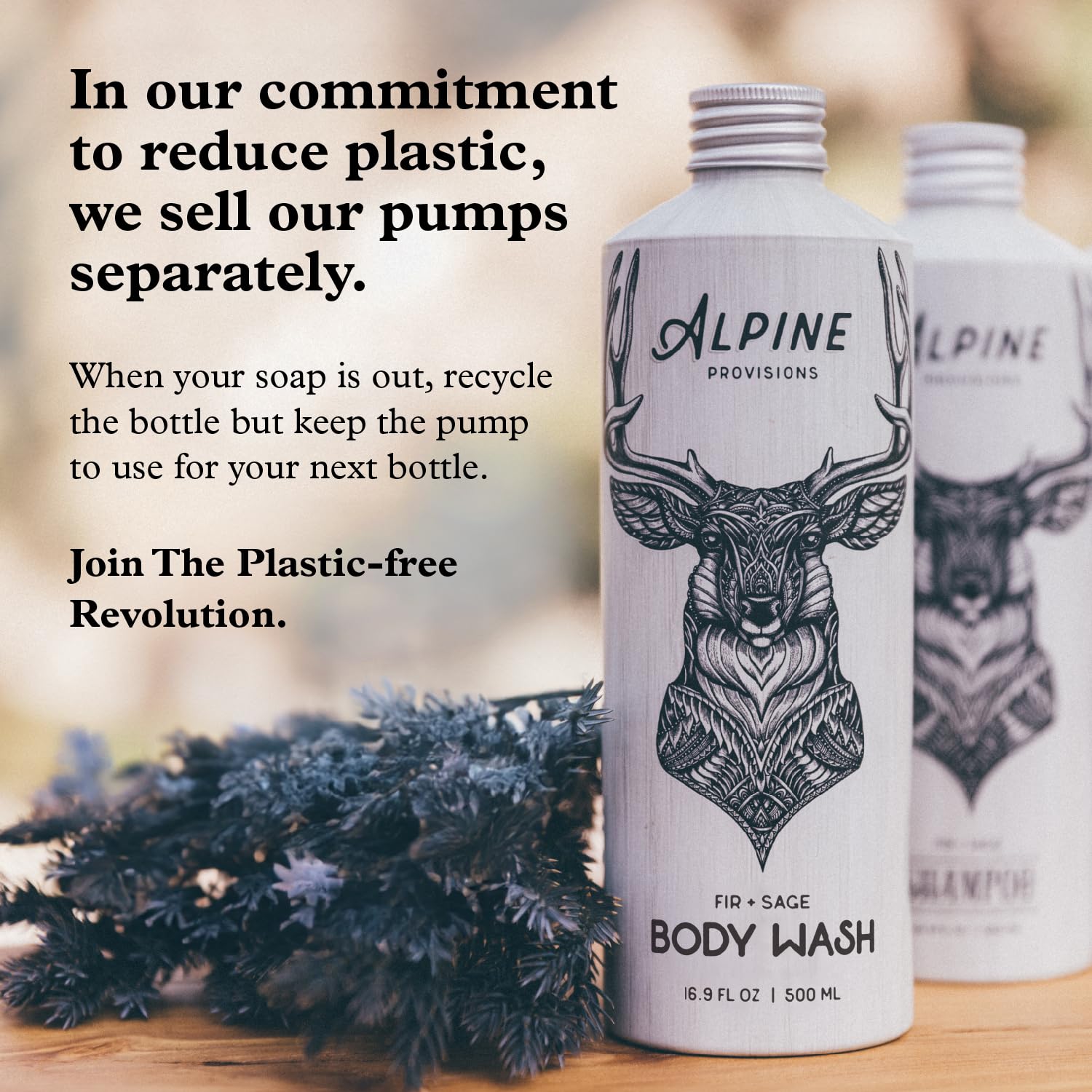 Alpine Provisions cabello hidratado y brillante tras uso.