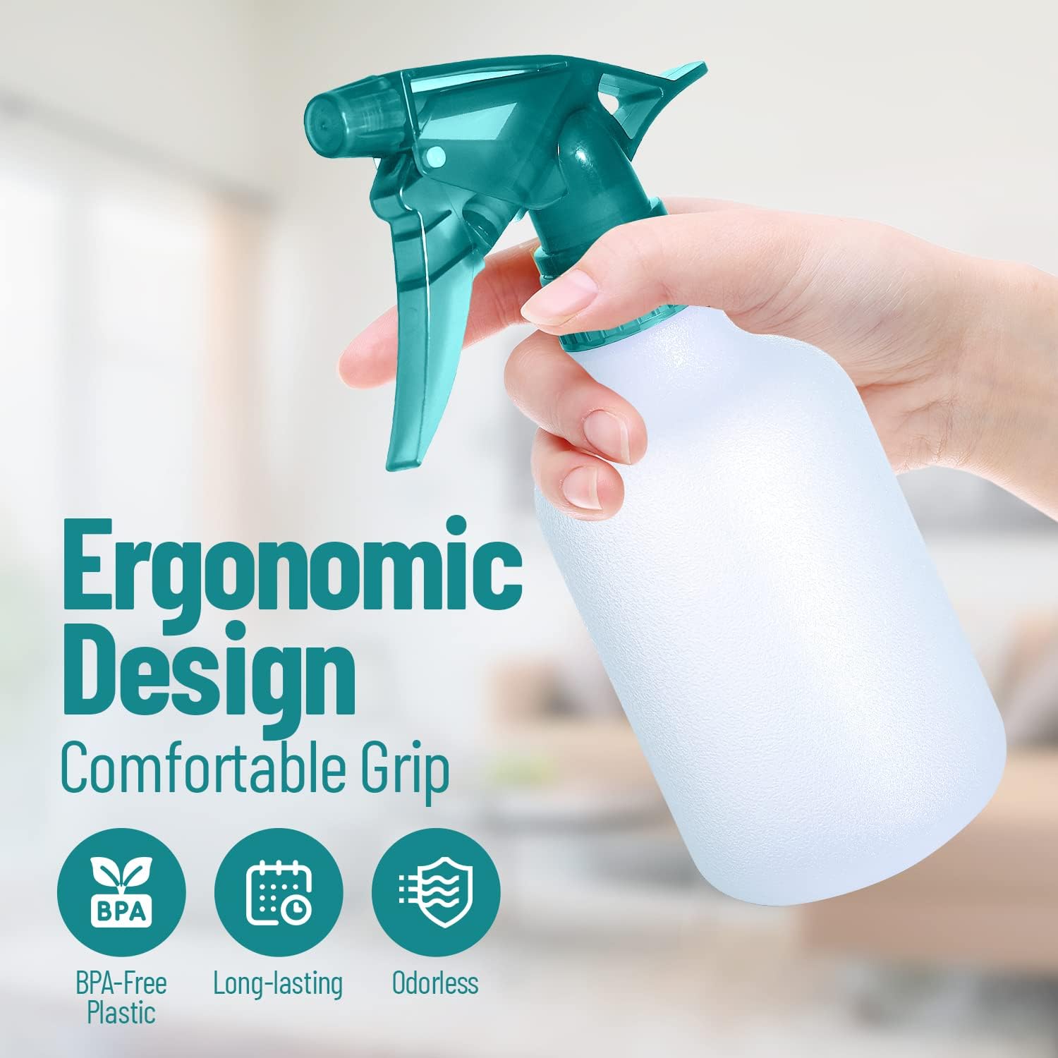 alpree ergonomic spray bottle with comfortable grip for easy handling