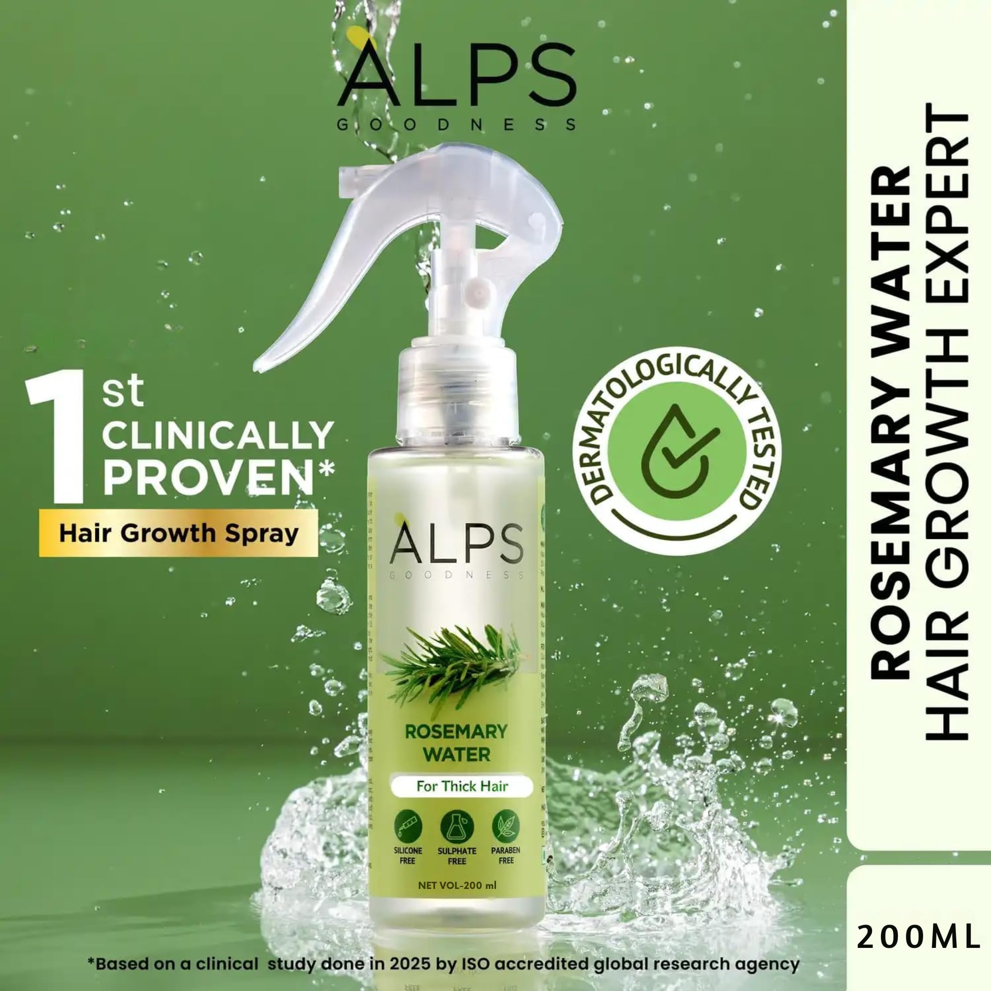 Alps Goodness: agua de romero para cabello-brillo-natural, aporta brillo sano