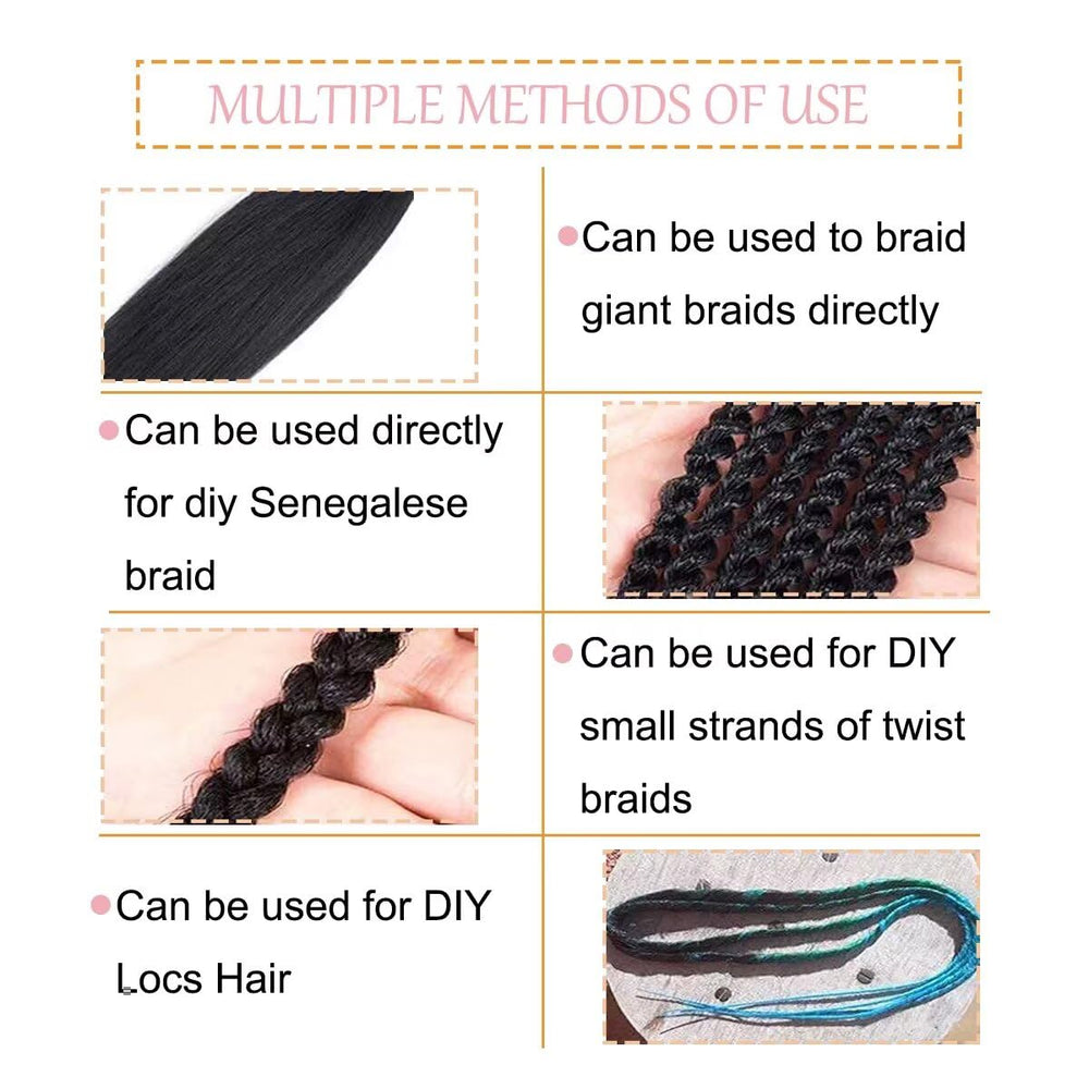 Alremyssy red braiding hair ready-for-braids packaging scene