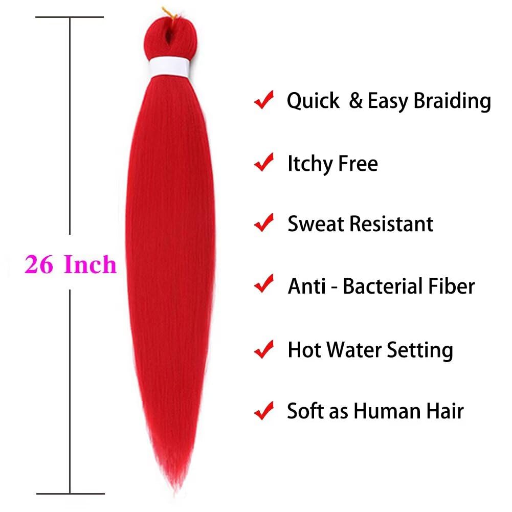 Alremyssy red braiding hair hot-water setting demonstration