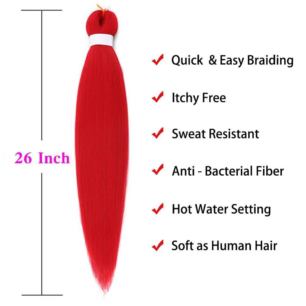 Alremyssy red braiding hair hot-water setting demonstration
