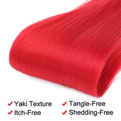Alremyssy red braiding hair with Yaki texture feels soft