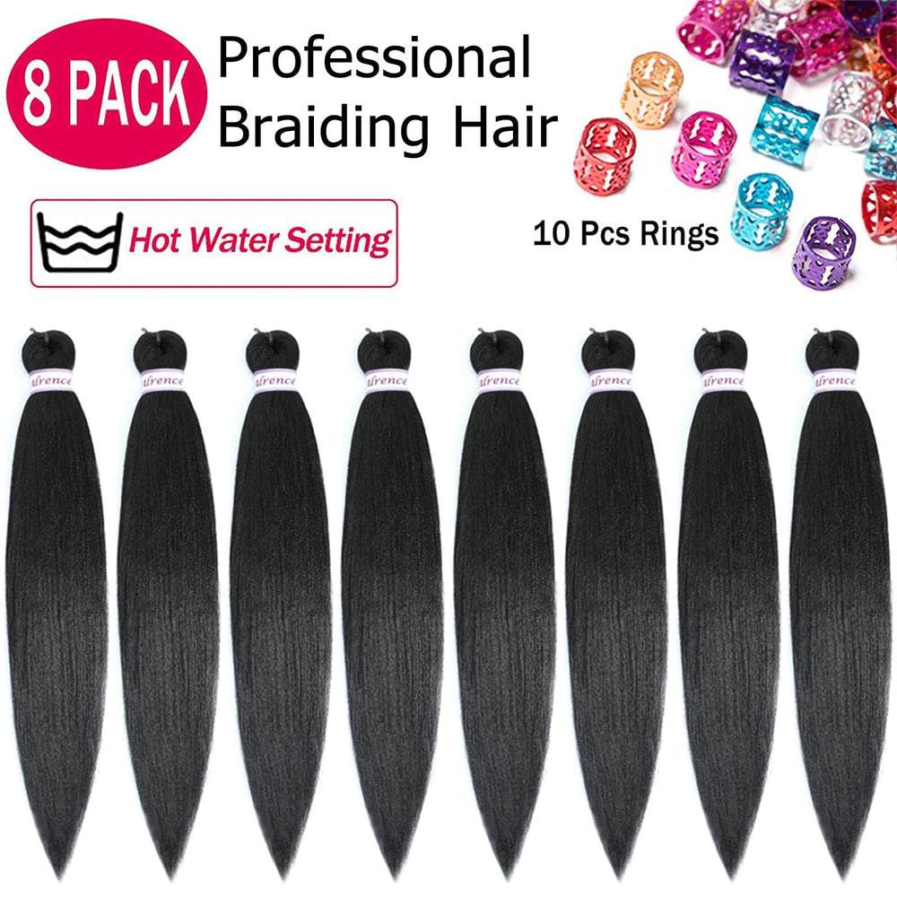 Alrence braiding hair 30in 1B color sample shows consistent shade for flawless installs.
