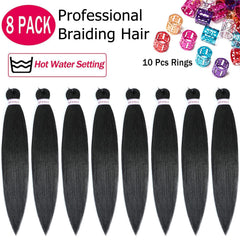 Alrence braiding hair 30in 1B color sample shows consistent shade for flawless installs.