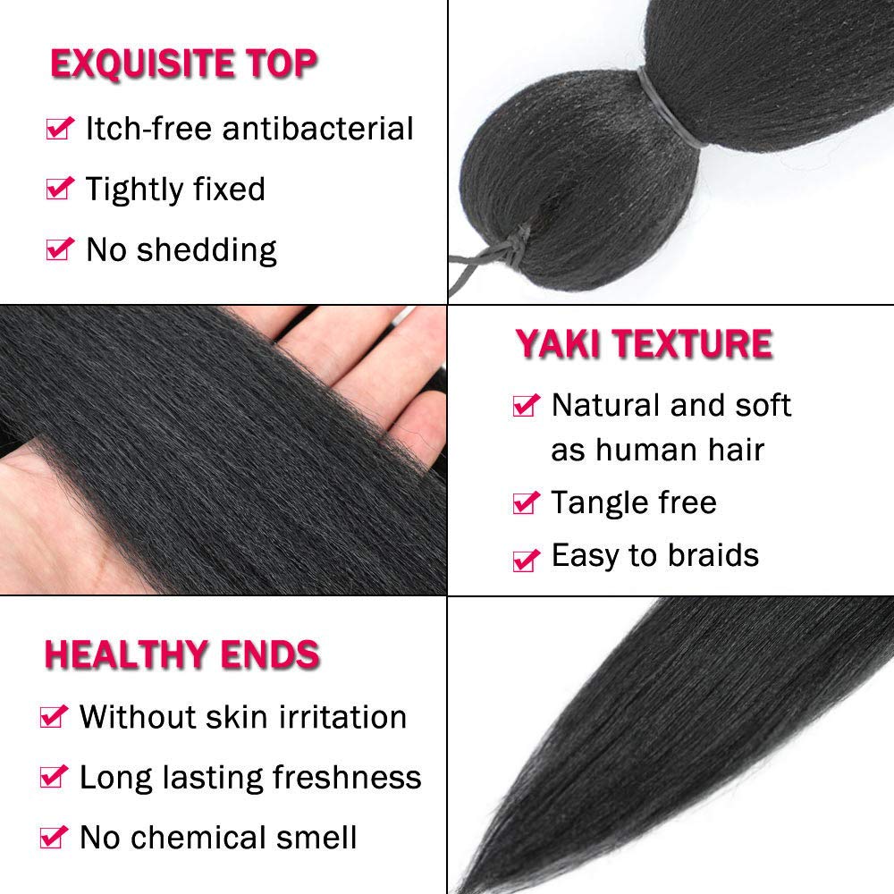 Alrence braiding hair 30in long twist model demonstrates length and natural drape.