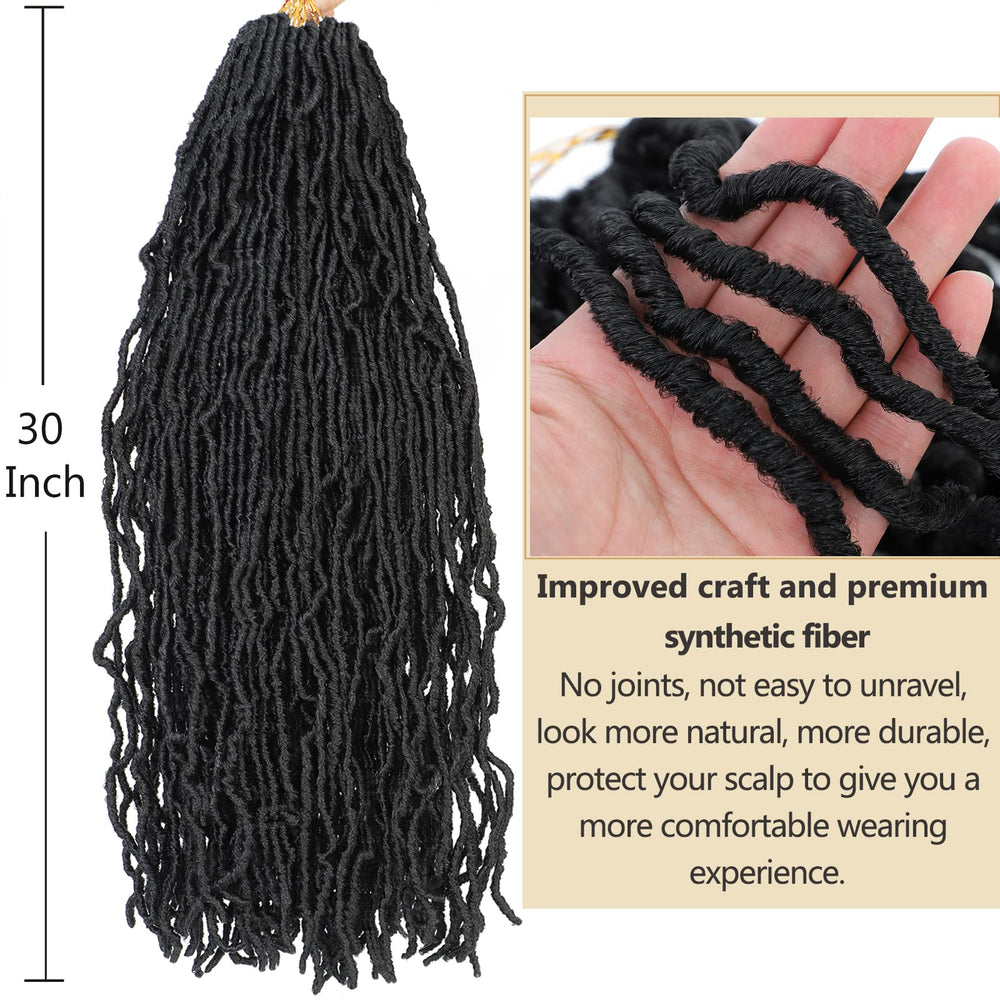 Alrence Faux Locs 30 inch length delivers a full, breathable protective look.
