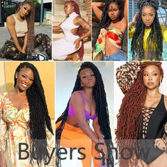 Alrence Faux Locs 30 inch packaging with seven packs, rings, and crochet hook.