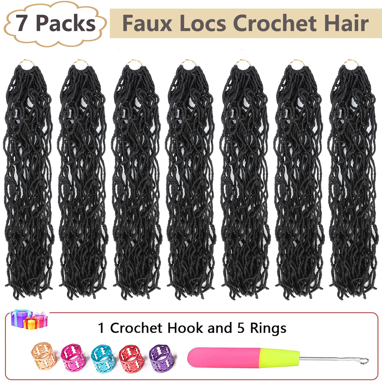 Alrence Faux Locs close-up shows soft, tangle-free synthetic fibers.