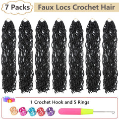 Alrence Faux Locs close-up shows soft, tangle-free synthetic fibers.