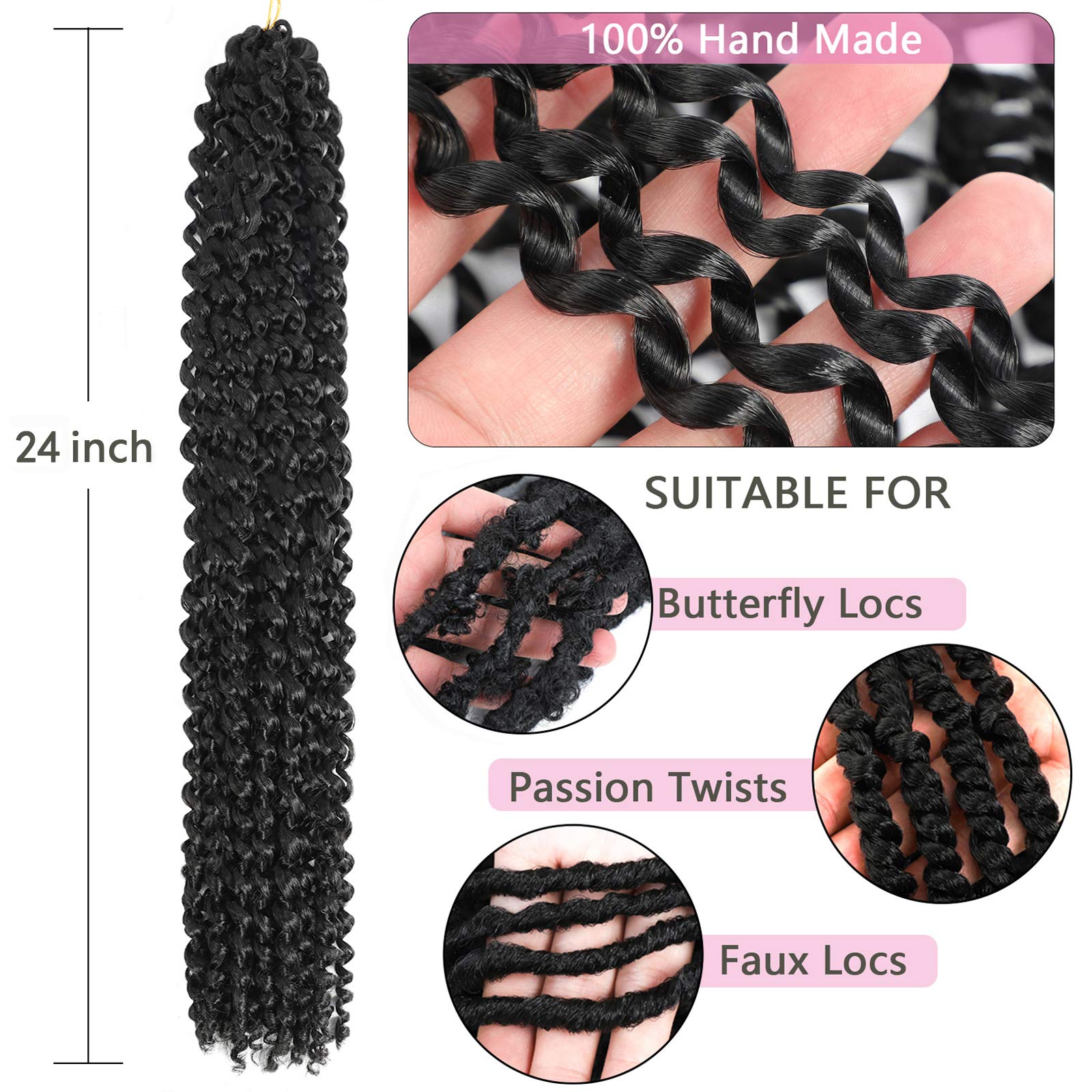 Alrence long boho crochet braids showcase full length