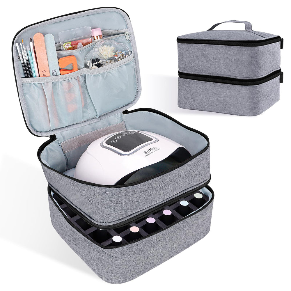 ALSLEA Organizador de esmaltes con doble capa, frontal, para ordenar 30 esmaltes