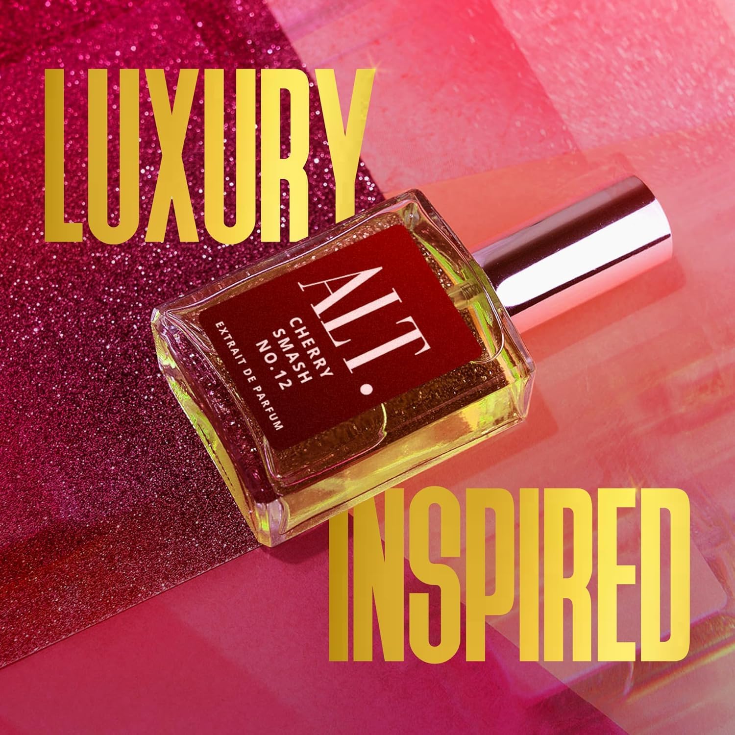 Cherry Smash No. 12 glass bottle with amber liquid shows warmth and depth