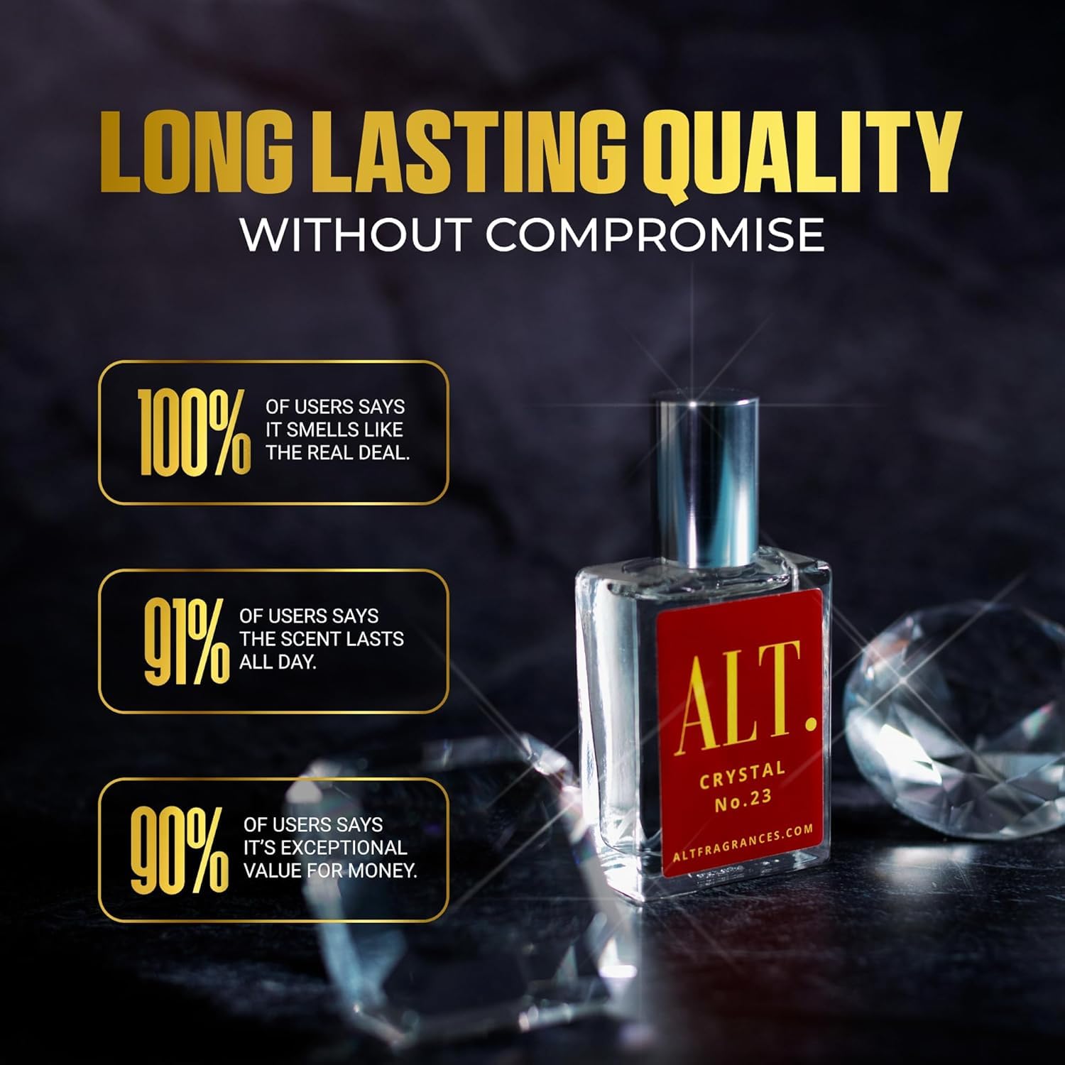 ALT. FRAGRANCES Crystal No. 23 packaging box, luxury gift-ready presentation.