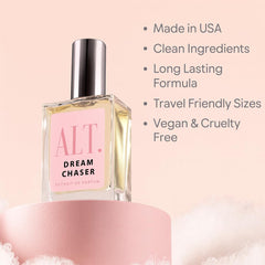 ALT. FRAGRANCES Dream Chaser packaging, luxe and compact for easy touch-ups on the go.