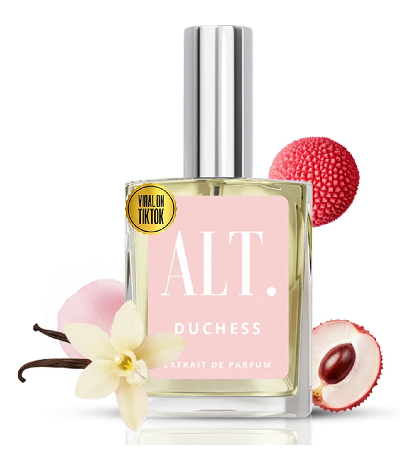 ALT. FRAGRANCES Duchess bottle front view, showcasing elegant design for daily wear.