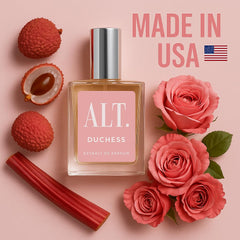 ALT. FRAGRANCES Duchess packaging box highlighting portability and gift-ready presentation.