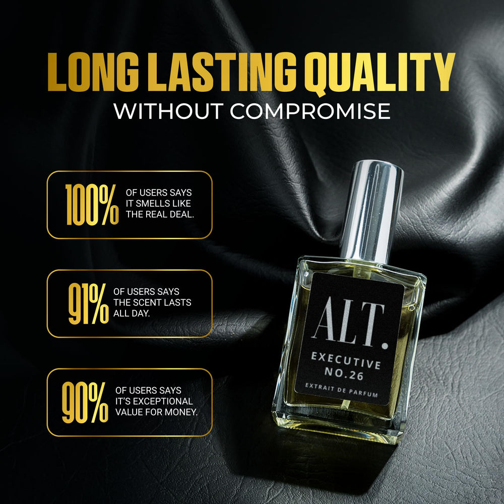 Alt. Fragrances Executive No. 26 gift box conveys sophistication and gift-ready appeal.
