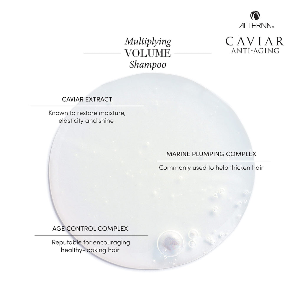Caviar extract image conveys luxury ingredients supporting hair vitality.