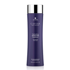 Alterna Caviar Anti-Aging Replenishing Moisture Conditioner bottle that locks in moisture for color-treated hair.