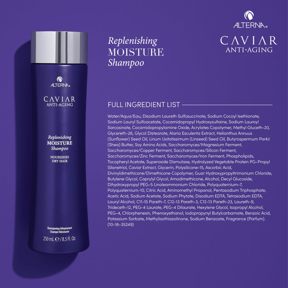 Alterna Caviar Anti-Aging Shampoo ingredient blend with Sea Silk benefits