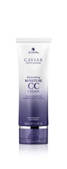Alterna Caviar CC Cream bottle showcases 10-in-1 protection for healthy hair.