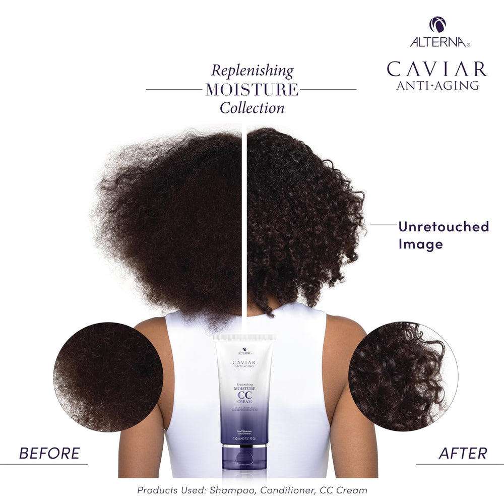 Alterna Caviar CC Cream UV protection image suggests color longevity