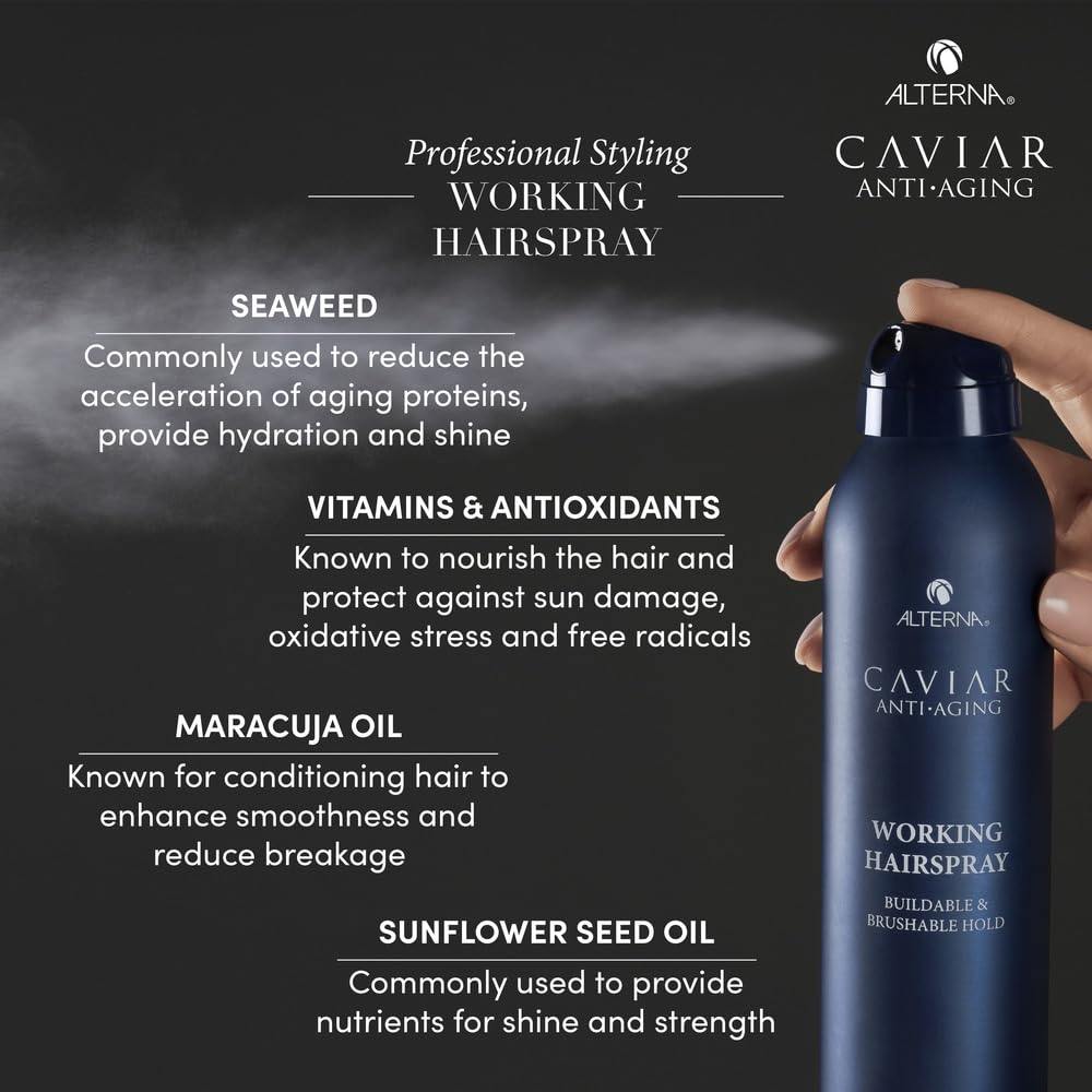 Alterna Caviar shine boosting spray for all hair types