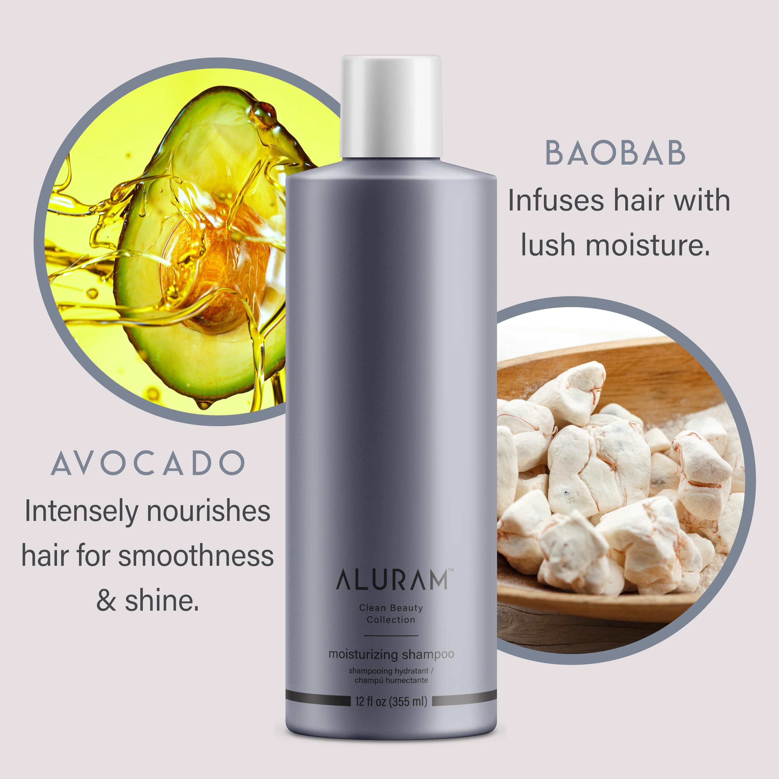 ALURAM Aceites Baobab Aguacate Champú: nutrición profunda y color vibrante.