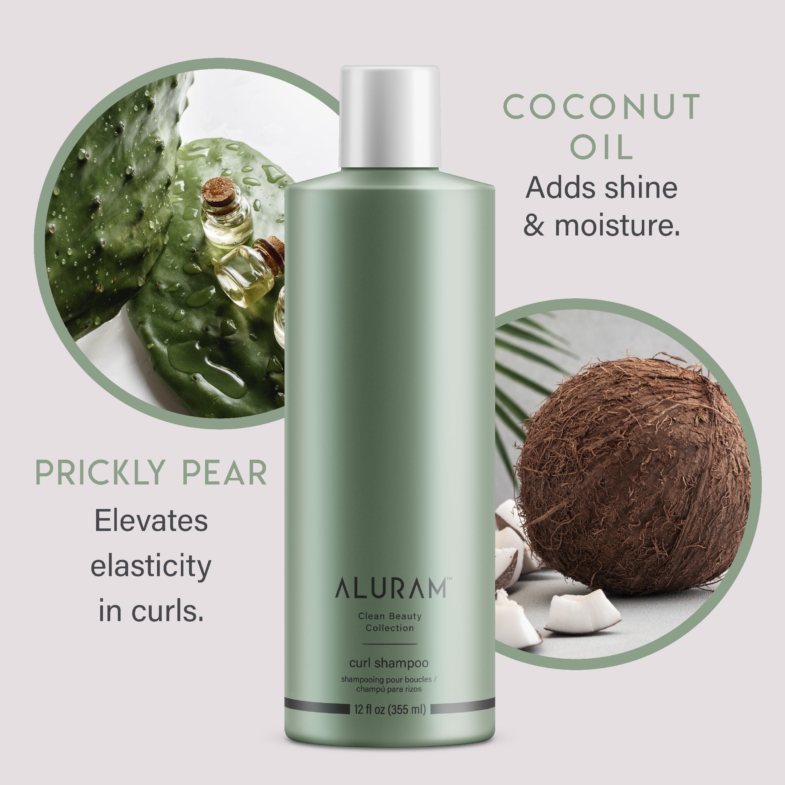 ALURAM Champú para rizos reduce el frizz y facilita el desenredo