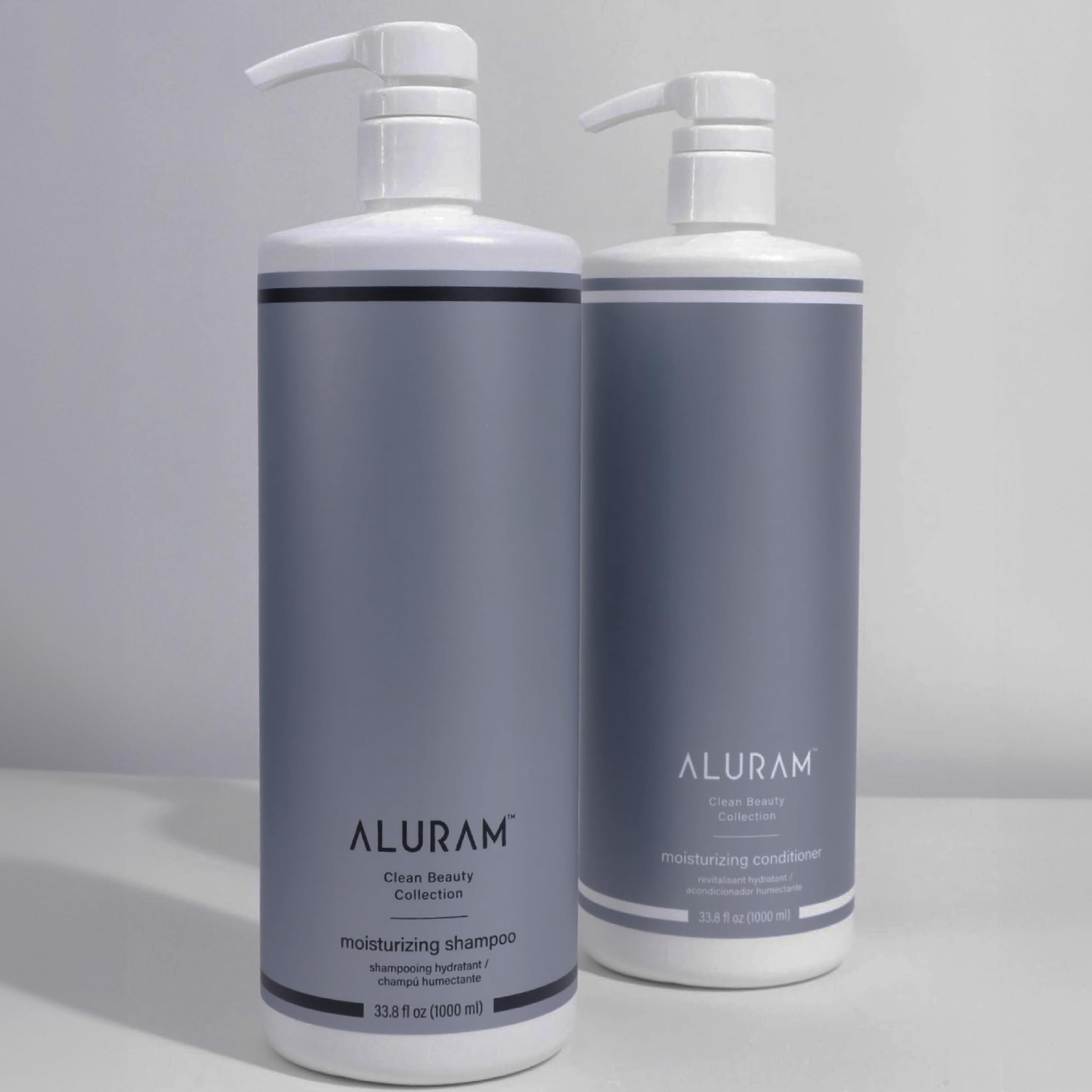 ALURAM conditioner label close-up highlighting silicone-free and color-friendly formula.