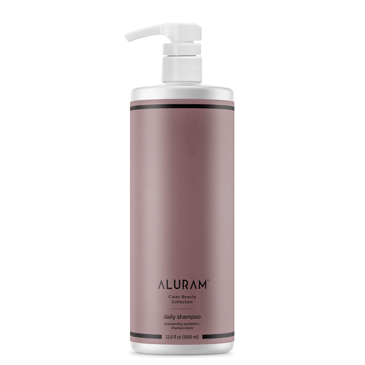 ALURAM Coconut Water Daily Shampoo bottle showing hydration and shine.
