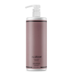 ALURAM Coconut Water Daily Shampoo bottle showing hydration and shine.
