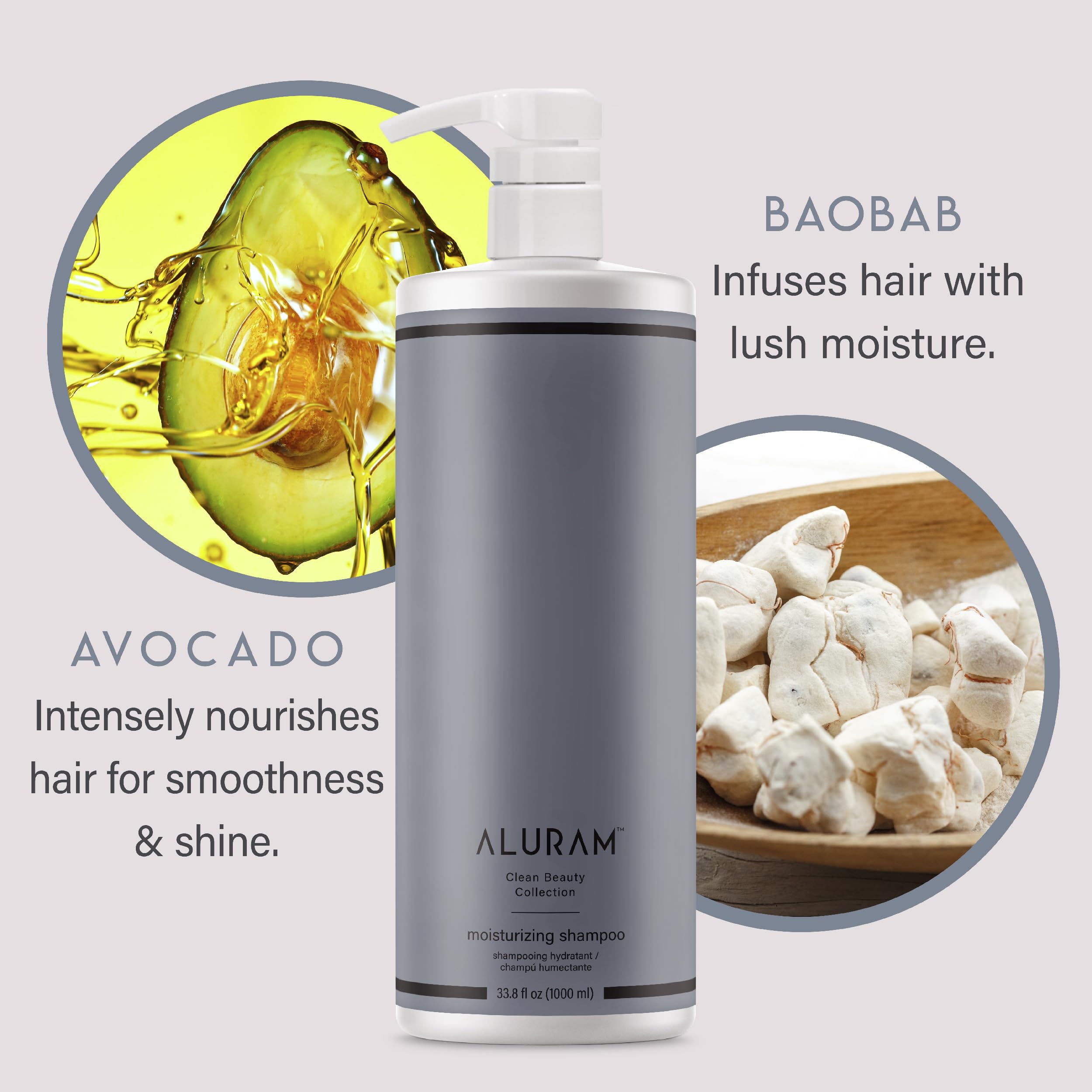 ALURAM Coconut Water Shampoo post-wash shine on healthy-looking hair.
