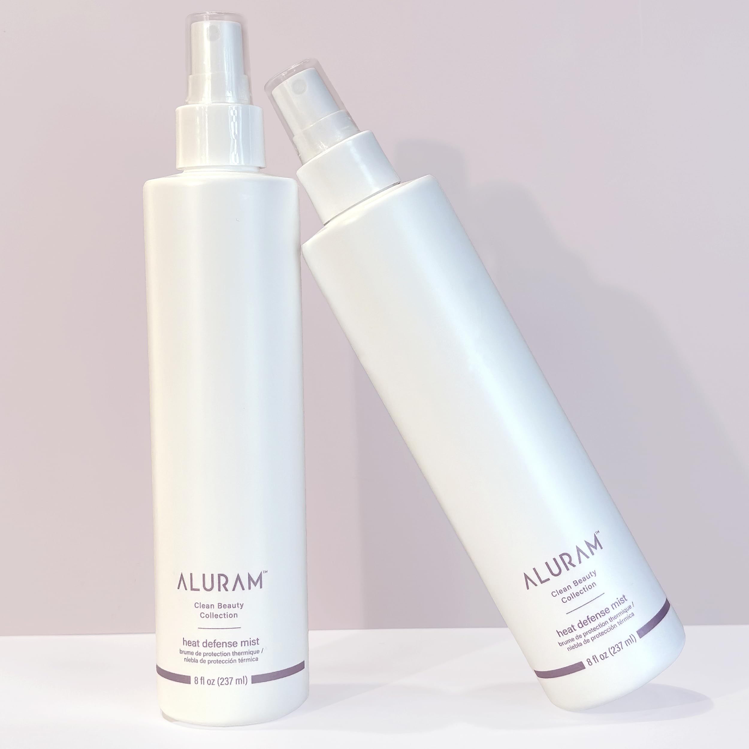 ALURAM protector térmico, pulverizador que controla frizz y humedad para un acabado suave.