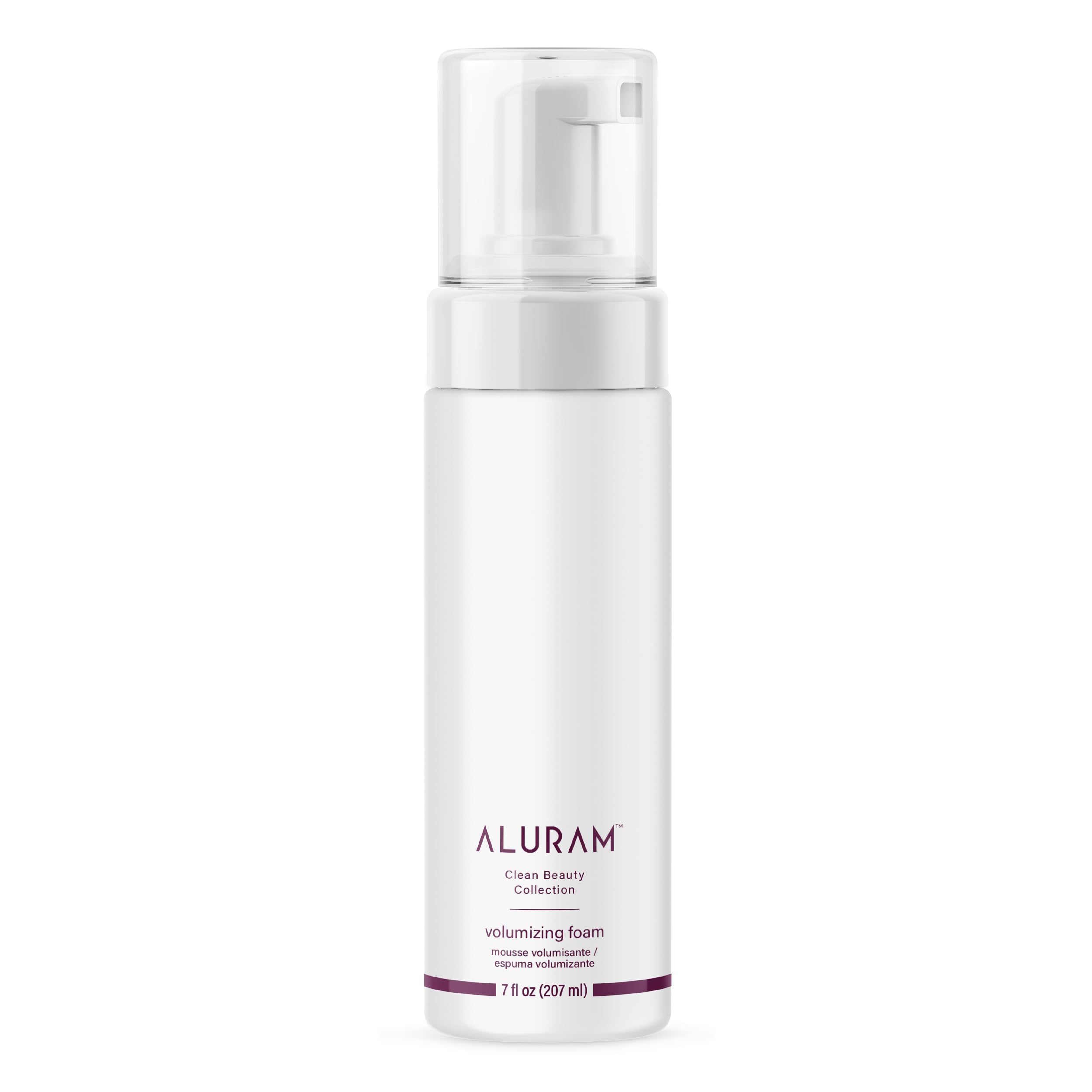 ALURAM Espuma de Coco: empaque frontal, volumen ligero para cabello natural.