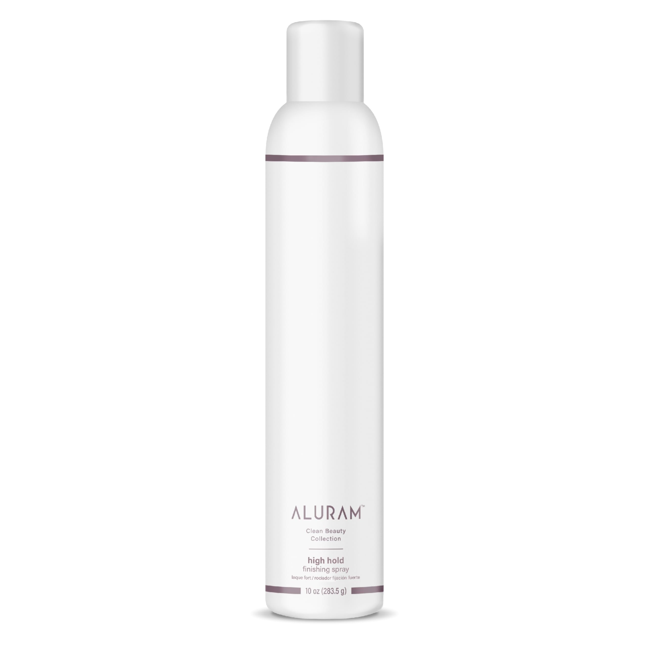 ALURAM High Hold Finishing Spray bottle ready for styling and humidity resistance.