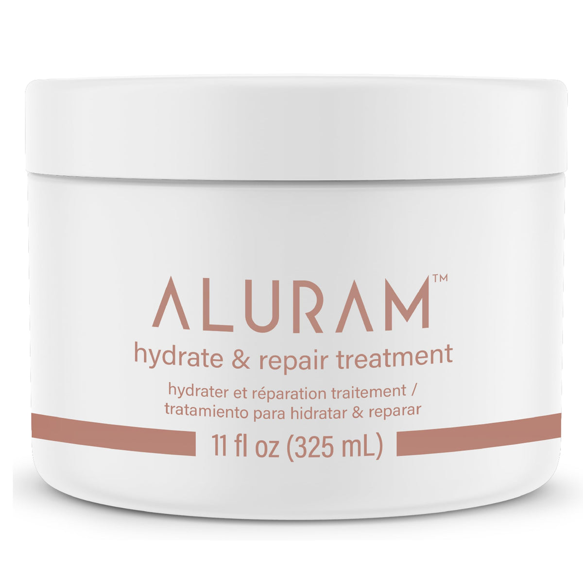 ALURAM Hydrate & Repair bottle closeup highlights rich hydration for hair