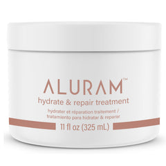 ALURAM Hydrate & Repair bottle closeup highlights rich hydration for hair