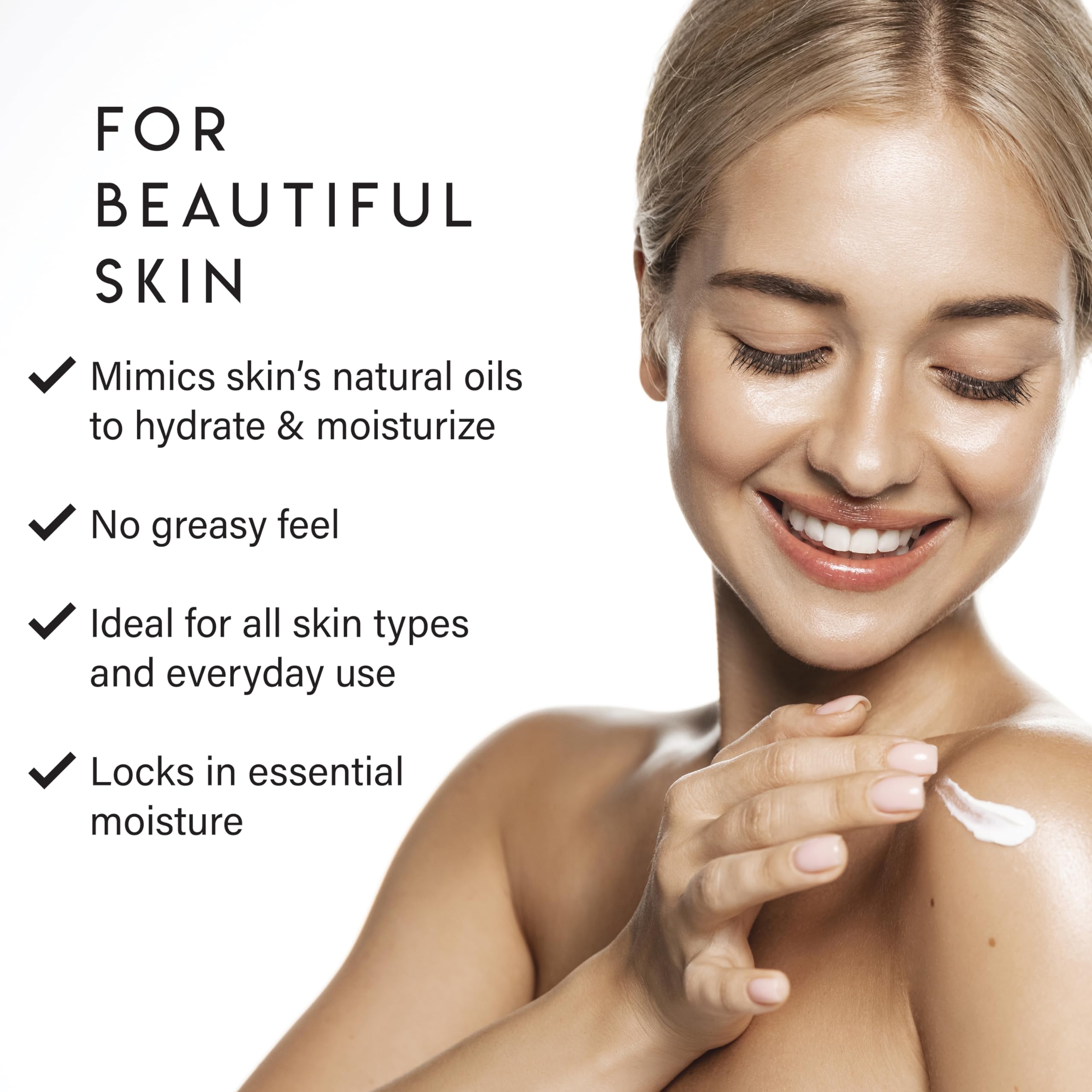 ALURAM Moisturizing Body Lotion squalane-ingredient-closeup highlighting silky, non-greasy feel