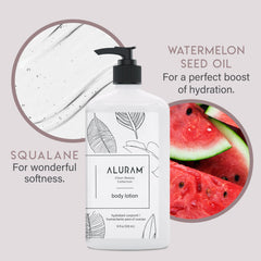 ALURAM Moisturizing Body Lotion texture-soft-cream demonstrating light, daily-friendly consistency