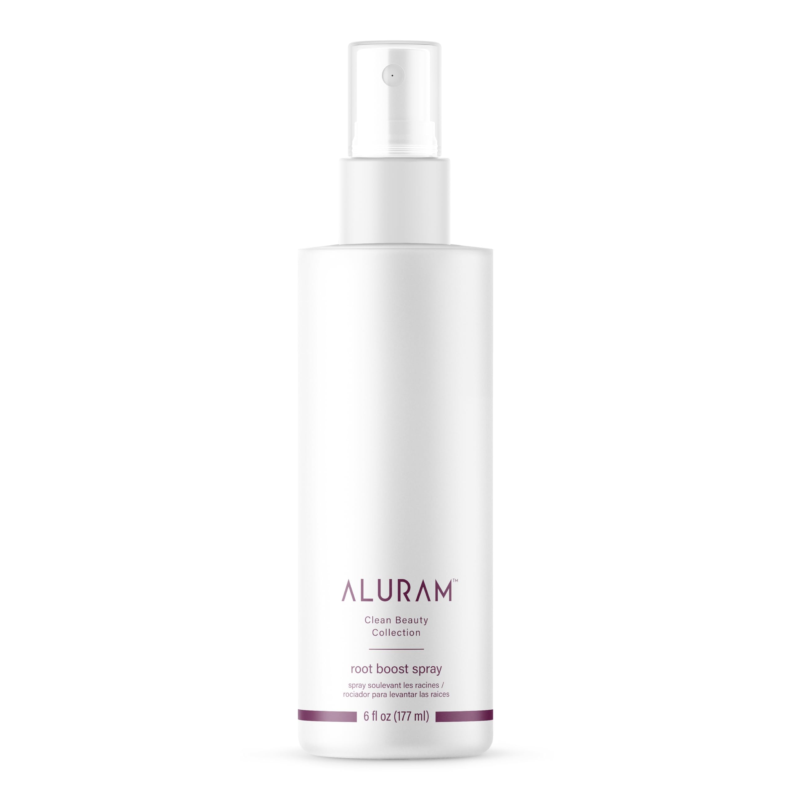 ALURAM Root Boost, botella visible, aporta volumen en las raíces para cabello con cuerpo.