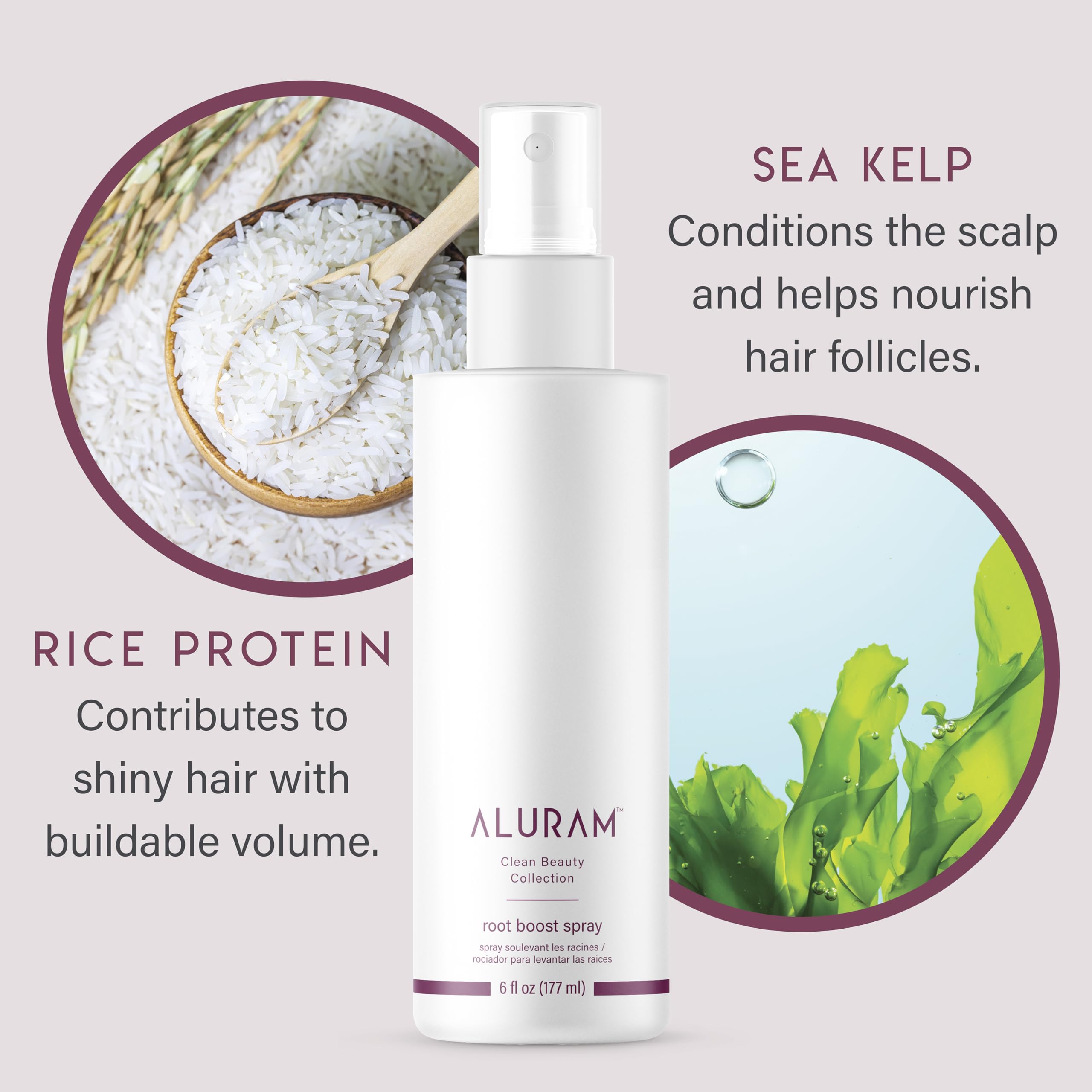 Protección térmica ligera con ALURAM Root Boost para evitar frizz.