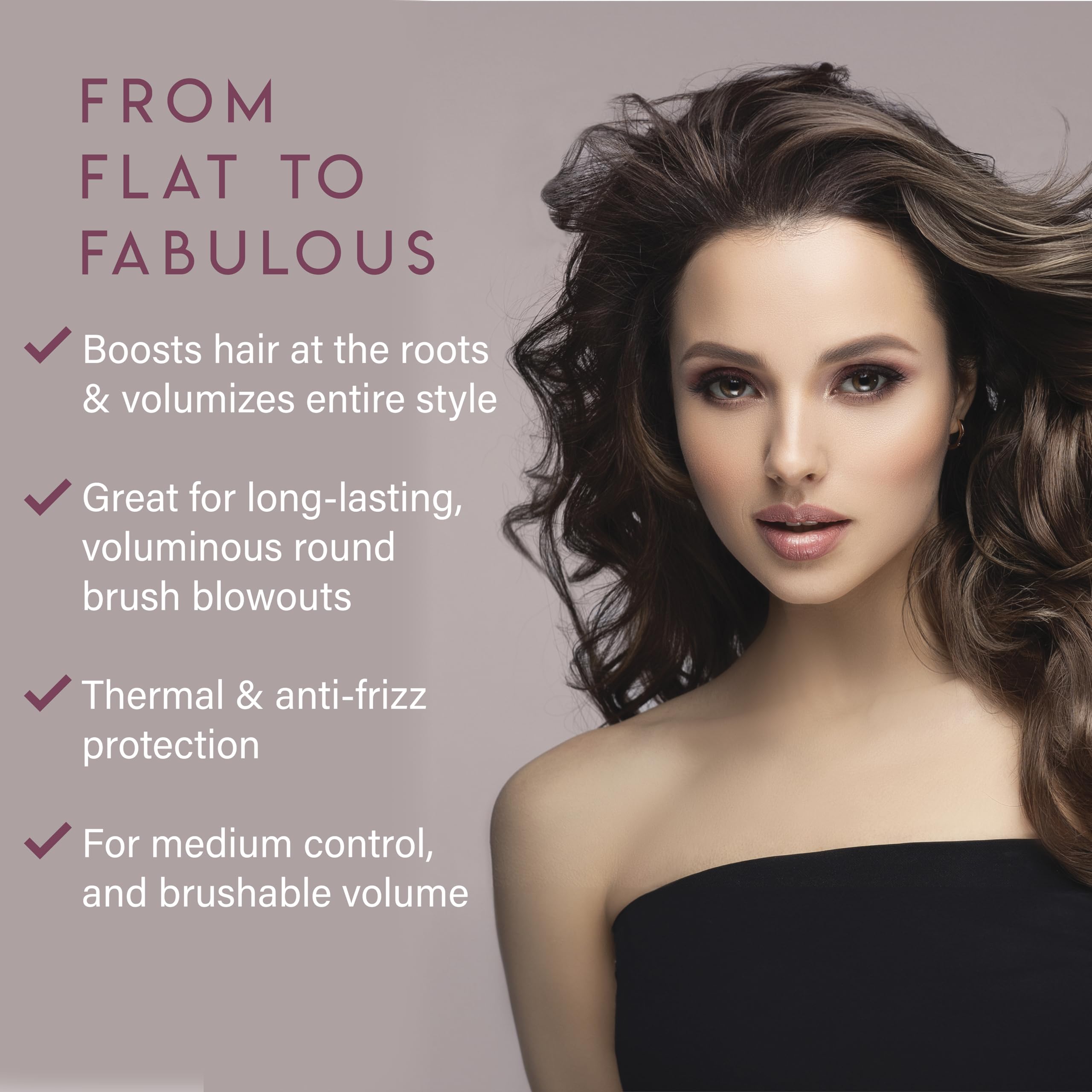 ALURAM Root Boost ofrece volumen visible desde las raíces para cabello con más cuerpo.