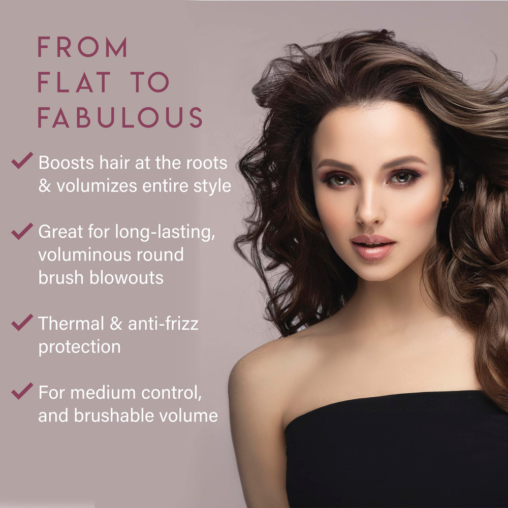 ALURAM Root Boost ofrece volumen visible desde las raíces para cabello con más cuerpo.