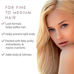 ALURAM rosehip oil in formula nourishes hair health.