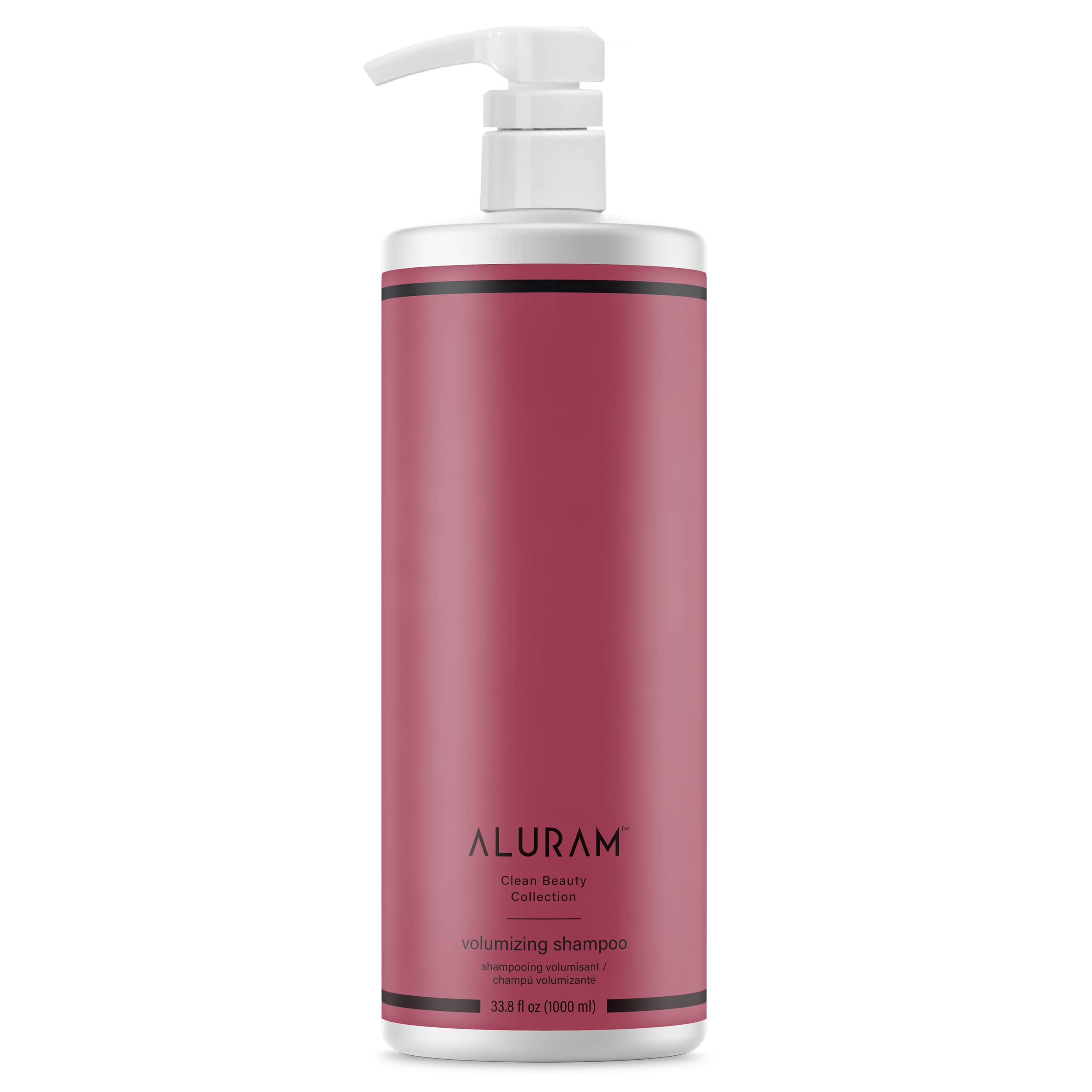 ALURAM Volumizing Shampoo bottle front showing lightweight lift for fine hair