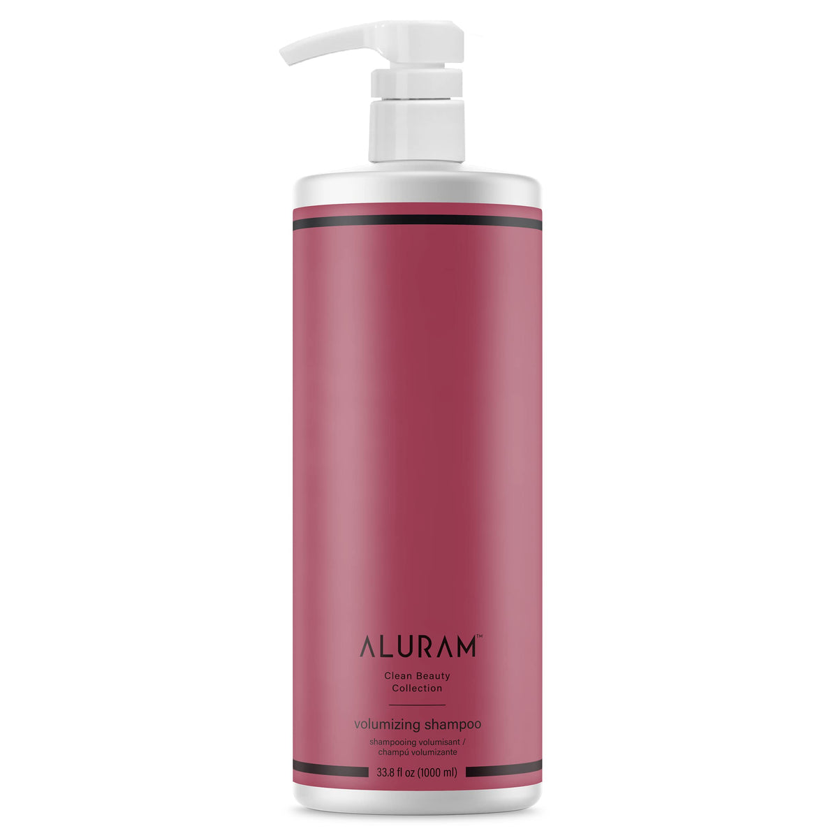 ALURAM Volumizing Shampoo bottle front showing lightweight lift for fine hair
