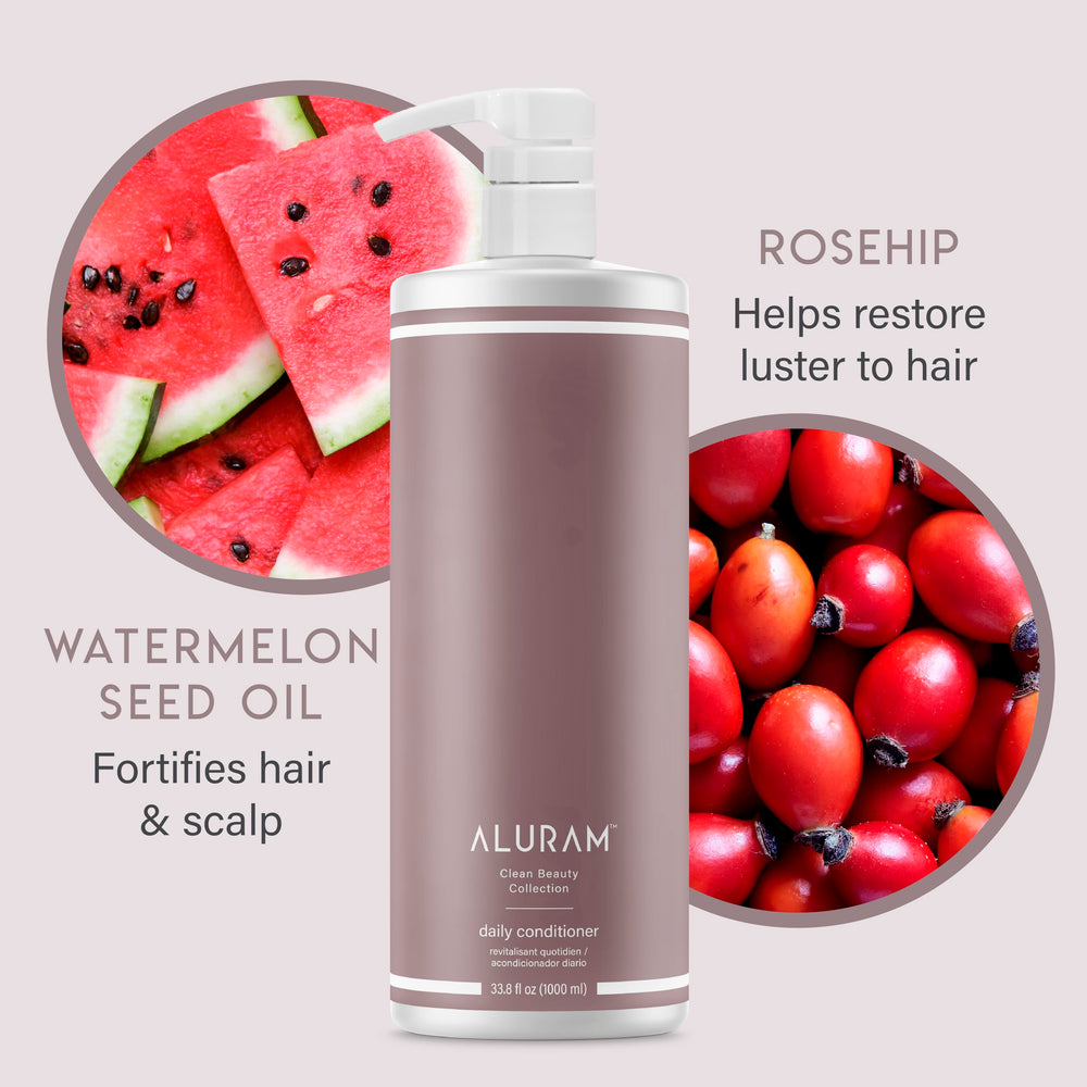 ALURAM watermelon seed oil detail highlights color-safe conditioning.